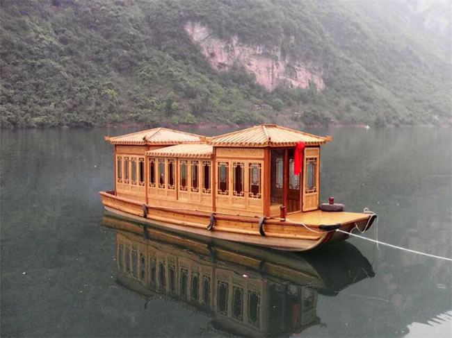 8米電動傳統畫舫木船