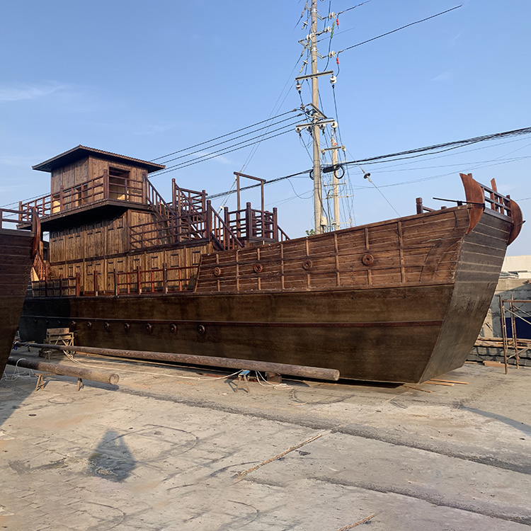 三國赤壁之戰大型古戰船景觀木船